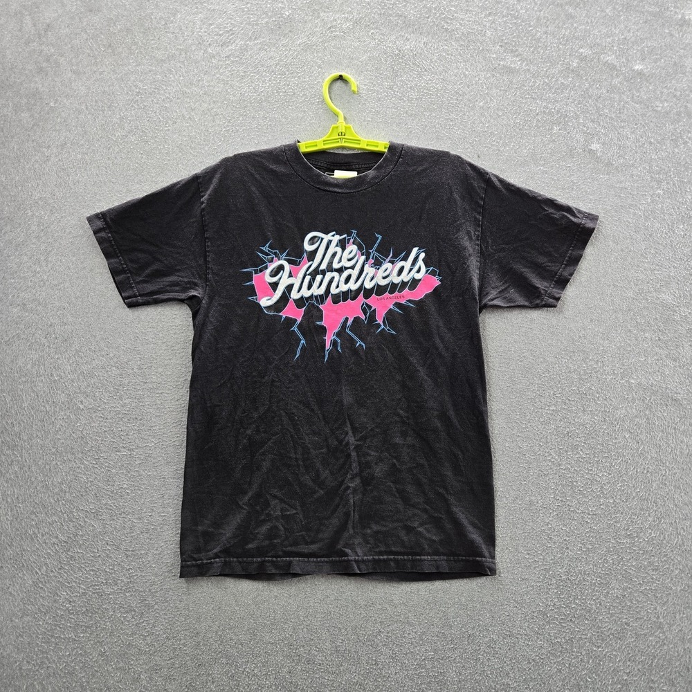 The Hundreds Men Shirt M Black Graphic Logo Spellout Print Short Sleeve